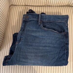 Banana Republic Girlfriend Mid-Rise Dark Blue Denim Jeans